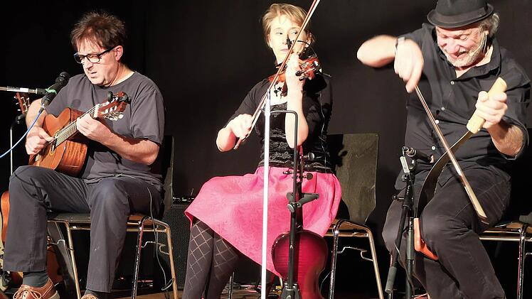 Spielfreude und Wortwitz - der "Baierisch Diatonische Jodelwahnsinn" hatte fürs Publikum im Lichtenfelser Stadtschloss eine bunte musikalisch-kabarettistische Mischung mitgebracht. Foto: Birgit Kunig