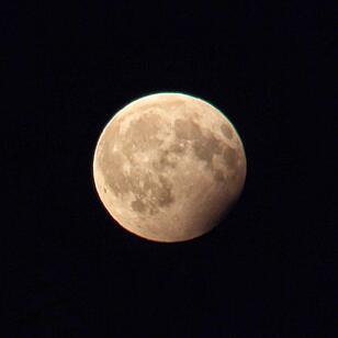 Partielle Mondfinsternis über Frankentielle Mondfinsternis 7. August 2017