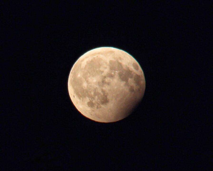 Partielle Mondfinsternis über Frankentielle Mondfinsternis 7. August 2017