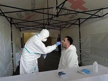 In der Kulmbacher Abstrichstelle in dieser Woche über 1200 Testungen durchgeführt.