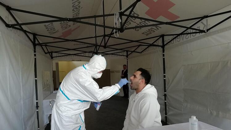 In der Kulmbacher Abstrichstelle in dieser Woche über 1200 Testungen durchgeführt.