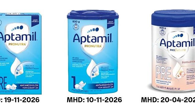 R&uuml;ckruf vereinzelter Aptamil-Chargen