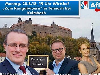 So hatte die AfD nach Tennach eingeladen. Foto: AfD