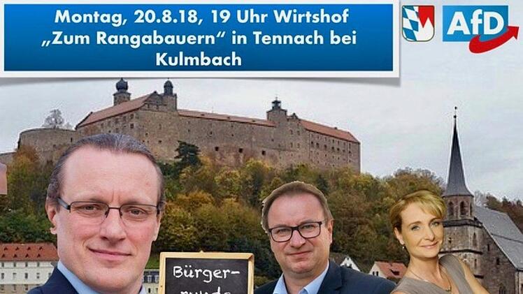 So hatte die AfD nach Tennach eingeladen. Foto: AfD