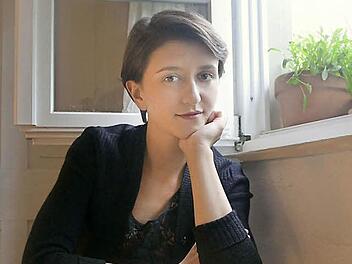 Die junge Autorin Xeniya Veber, die gute Chancen hat, ein Stipendium zu bekommen und ihren Roman zu vollenden Foto: Valerija Levin