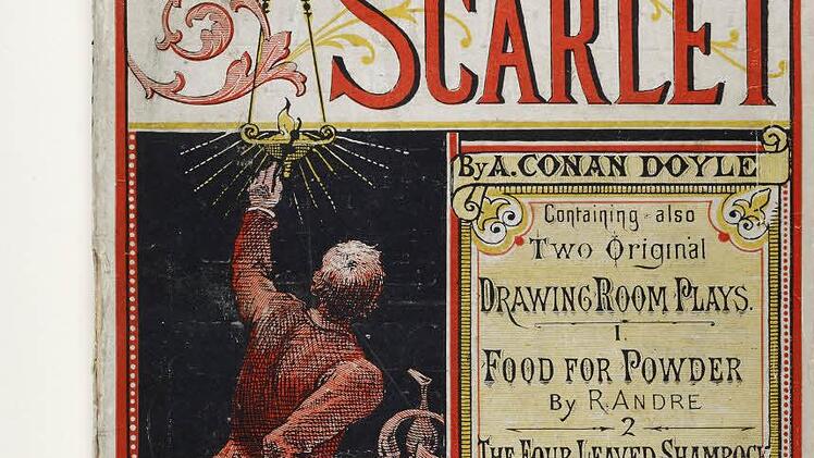 Die zweite Auflage von "A Study in Scarlet" - "Eine Studie in Scharlachrot" Foto: Museum of London/Courtesy Private Library of Constantine Rossakis, M.D.