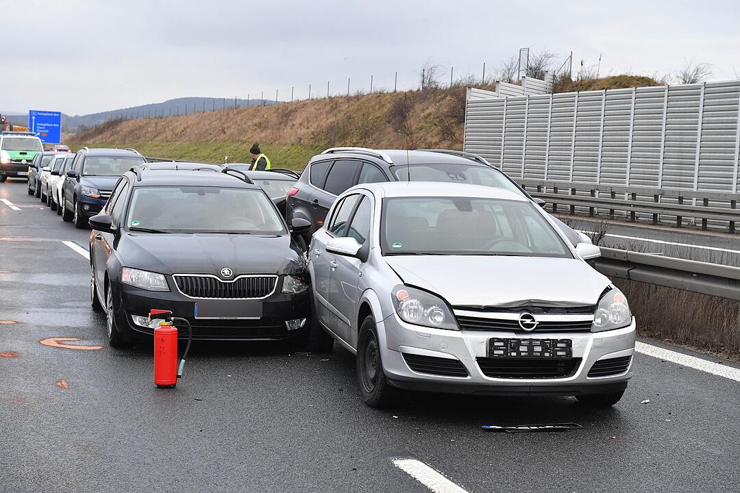 Massenunfall auf der A73 bei Breitengüßbach