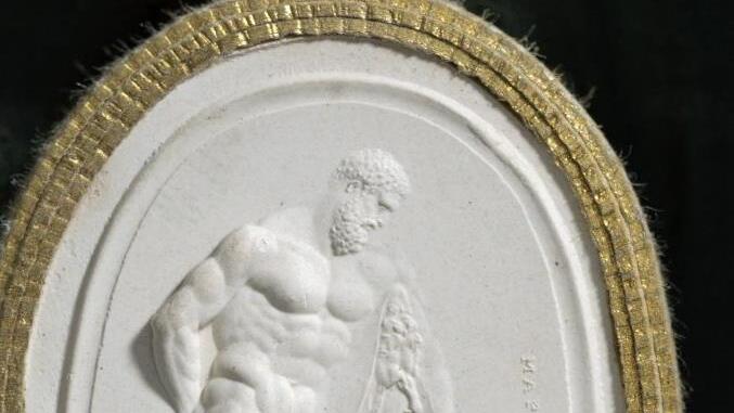 Nathaniel Marchant: Gemmenabdruck, Darstellung des Herkules Farnese, 1792.