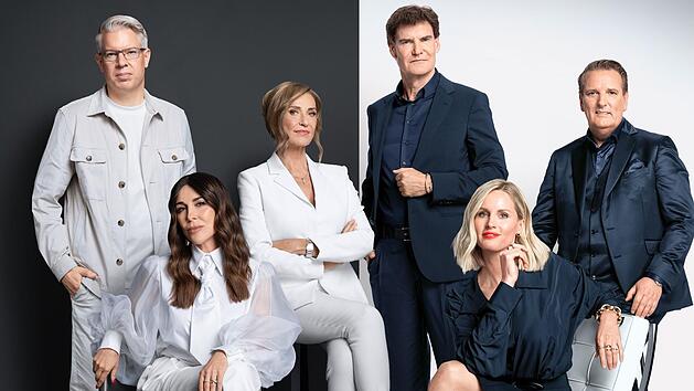 Ab Montag, 23. Februar, k&auml;mpfen die Investoren der VOX-Gr&uuml;ndershow "Die H&ouml;hle der L&ouml;wen" wieder um die vielversprechendsten Start-ups. Von links: Frank Thelen, Judith Williams, Dagmar W&ouml;hrl, Carsten Maschmeyer, Janna Ensthaler und Ralf D&uuml;mmel