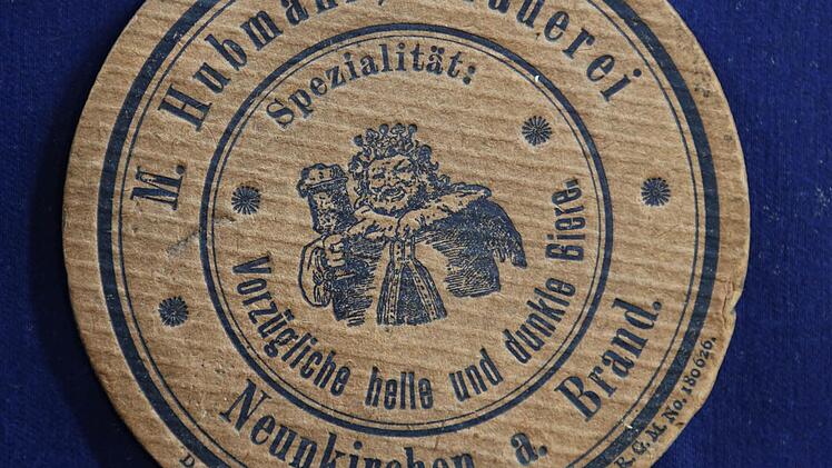 Der einzige erhaltene Bierfilz der Brauerei Hubmann