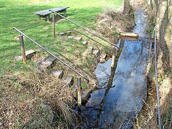 Der Gemeinderat hat beschlossen, die Trägerschaft für das Projekt "Stein- und Wasserpfad Wonfurt" zu übernehmen. Dabei sollen der Ortseingang Wonfurt, die Altachquelle (Bild) und der Von-Seckendorff-Platz gestaltet und eine Kanu-Anlegestelle am Main eingerichtet werden.  Foto: ul