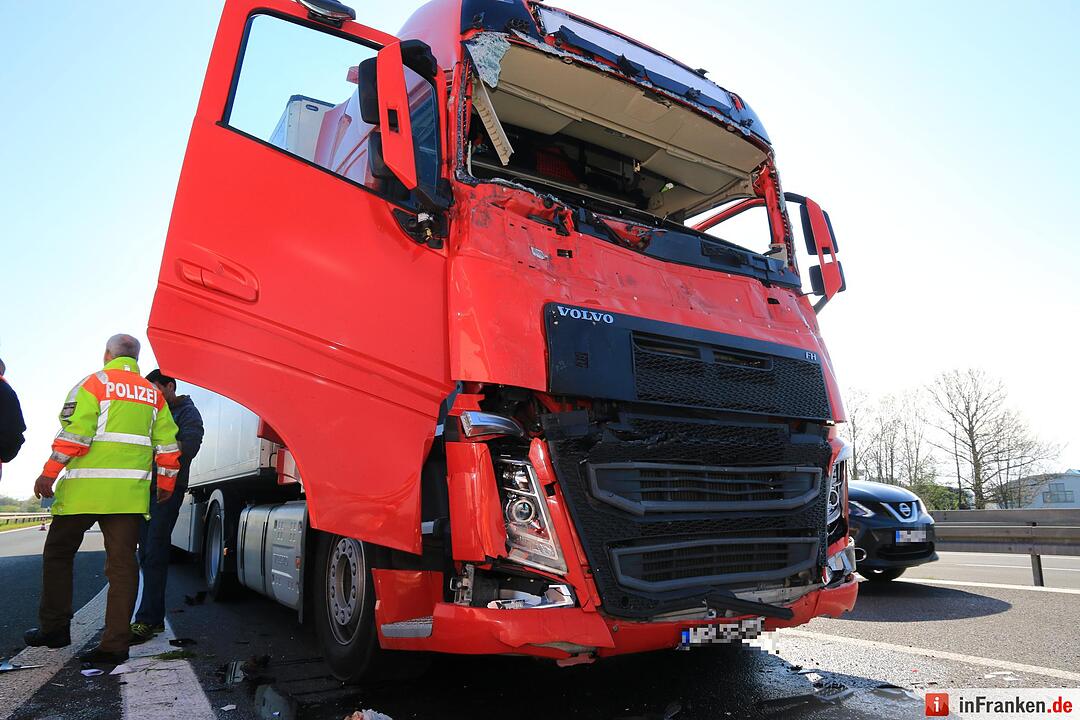 Bamberg-Hafen: Lkw-Unfall auf der A70