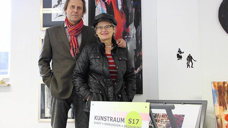 Wolfgang und Eva Feichtinger im "Kunstraum S17". Foto: Benedikt Borst