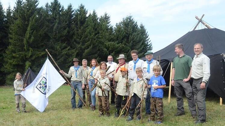 Die Pfadfinder vom Stamm König Artus in ihrem Zeltlager im Frankenwald Foto: Karl-Heinz Hofmann