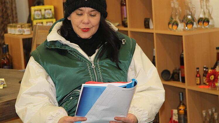 Alexandra Berthold hat eine Weihnachtsgeschichte geschrieben, aus der sie vorlas.