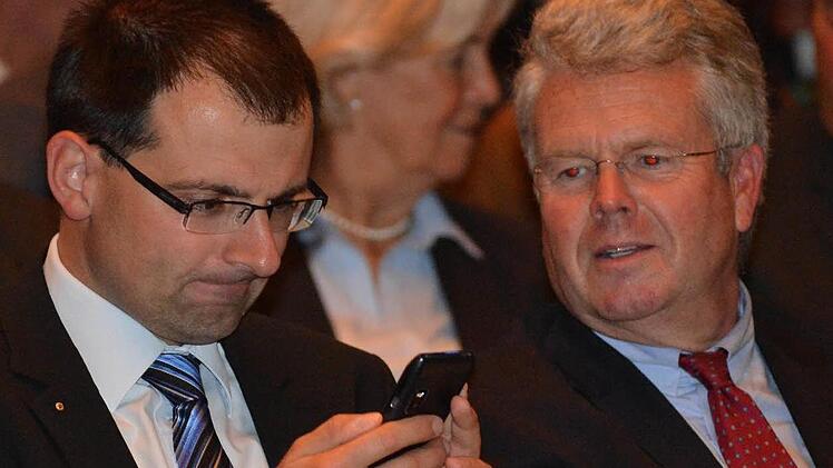 Die Landtagsabgeordneten Martin Sch&ouml;ffel und Ludwig von Lerchenfeld (rechts). Foto: Archiv/Ronald Rinklef