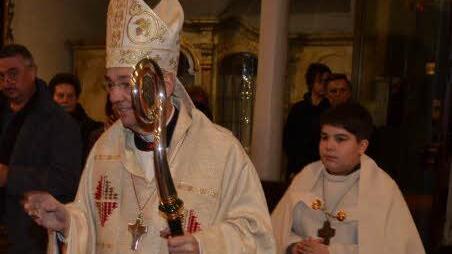 Erzbischof Ludwig Schick beim Einzug in die Klosterkirche