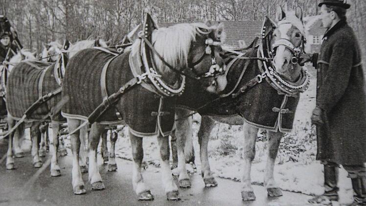 Pferdegespann bei einer Underberg-Jagd, Ende 1967.