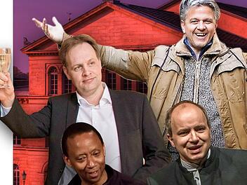 Coburgs Theater-Direktorium für die Spielzeit 2017/2018: Fritz Frömming (oben links), Matthias Straub (oben rechts), Roland Kluttig (unten rechts) und Mark McClain.Fotos: Archiv/Christina Hauptmann/Jochen Berger
