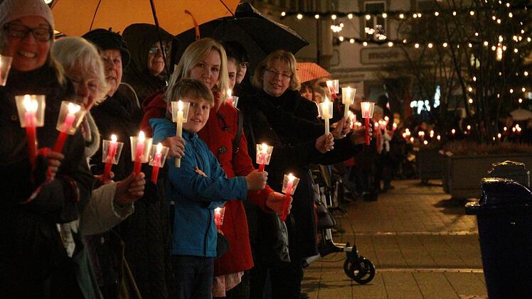 Lichterkette in Bad Kissingen. Foto: Johannes Schlereth