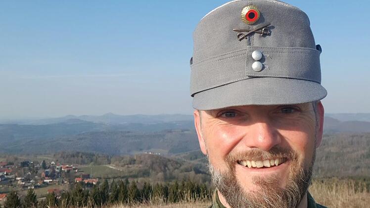 Oberstleutnant Kai Schulze auf der Dalherdaer Kuppe. Foto: Kai Schulze