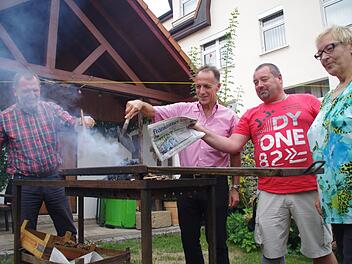 Sie machen Dampf für die Angestellten in den Betrieben der Region: Eckhard Schneider, Mathias Eckardt, Michael Rieker und Elisabeth Williams. Foto: Marco Meißner