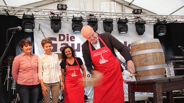 Am Freitagabend hat Höchstadts Bürgermeister Gerald Brehm (JL) das 34. Höchstadter Altstadtfest eröffnet. Fotos: Andreas Dorsch/Franziska Rieger