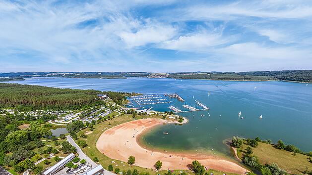 Strand am Großen Brombachsee.