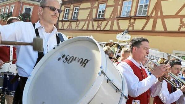 Haßfurt haute mächtig auf die Pauke an den zwei Tagen des Straßenfests. Viel Musik gehörte dazu.