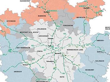 Bis 2016 wurde der VGN erweitert. Die Karte zeigt die Gebiete und den Zeitraum ihres Beitritts.