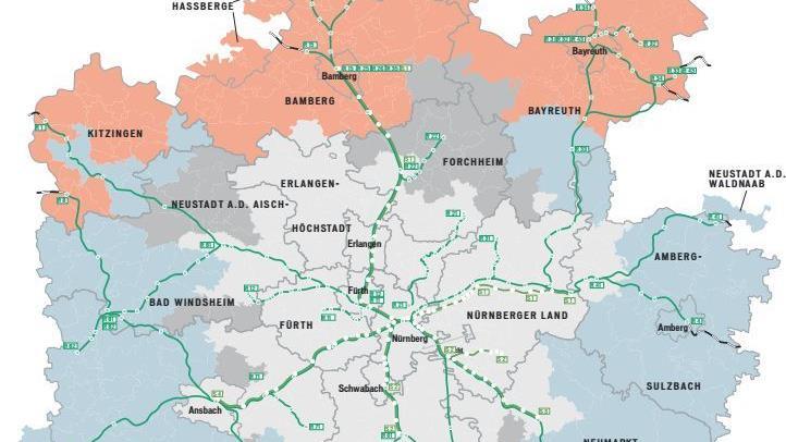 Bis 2016 wurde der VGN erweitert. Die Karte zeigt die Gebiete und den Zeitraum ihres Beitritts.