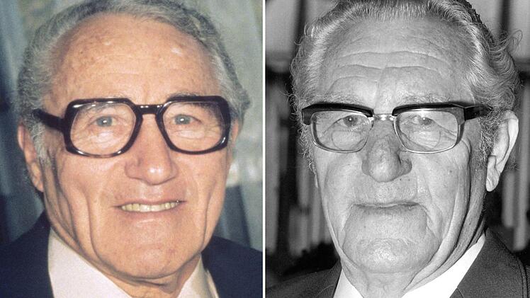 Die Dassler-Brüder im reifen Alter: links Adolf (Adidas-Gründer), rechts Rudolf (Puma-Gründer) Foto: Karl Schnoerrer, dpa