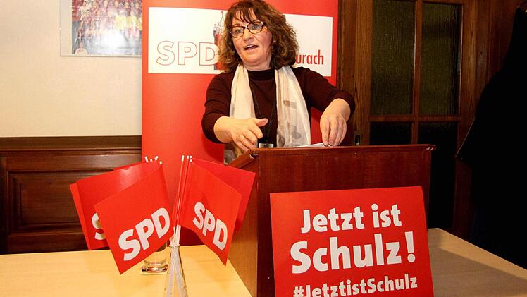 Die SPD-Bundestagsabgeordnete Martina Stamm-Fibich war Hauptrednerin bei der SPD in der Braustube Heller.  Fotos: Richard Sänger