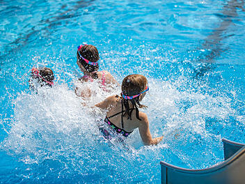 Freibad, Rutschen, Wasser, Schwimmbad