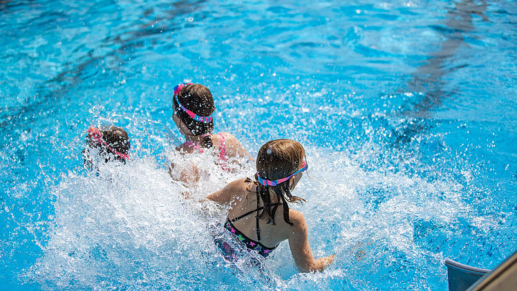 Freibad, Rutschen, Wasser, Schwimmbad