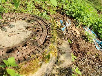 Jahrzehntealter Hausmüll quillt aus der Böschung der stillgelegten Deponie bei Lonnerstadt. Die Frage, die es zu klären gilt, ist: Wie gefährlich ist das Sickerwasser, das mit giftigen Stoffen belastet ist? Foto: Christian Bauriedel