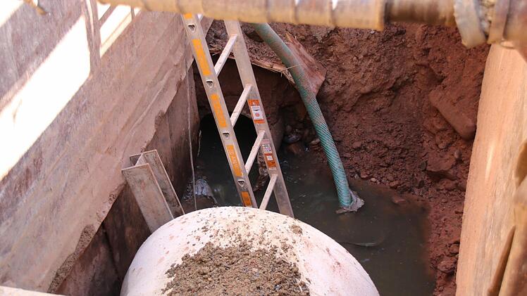 Kanalbau in Bad Brückenau 2016. Foto: Ralf Ruppert