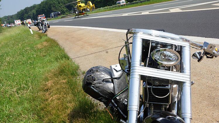 Am 20. Juni verunglückte ein Biker bei Oberthulba tödlich.
