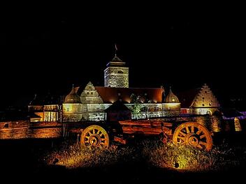 Ein Highlight 2018 auf der Festung Rosenberg war "Kronach leuchtet". Mit seinen vielen Lichtpunkten auf der Festung zog das Festival über 20 000 Besucher an. Falk Bätz