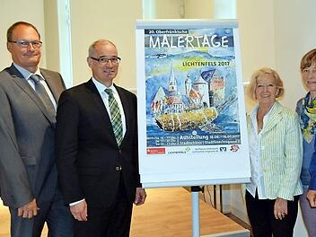 Die Macher der Malertage in Lichtenfels (von links): Hans-Joachim Autsch, Roland Vogel, Christel Gollner, Karin Dietel, Andreas Hügerich Foto: Andreas Welz