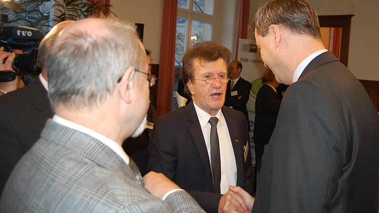 IHK-Präsident Friedrich Herdan begrüßt Markus Söder