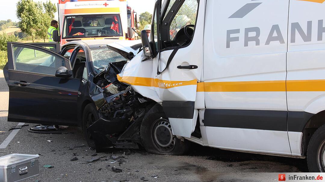 Unfall bei Wassertrüdingen im Landkreis Ansbach