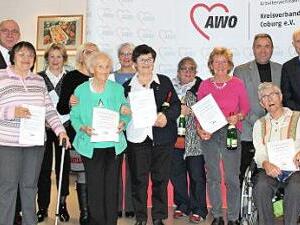 Der Awo-Ortsverein Rödental zeichnete langjährige Mitglieder aus.  Foto: Carsten Höllein