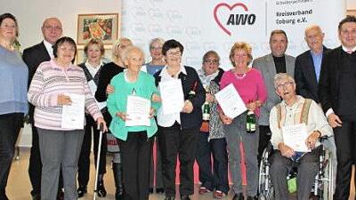 Der Awo-Ortsverein Rödental zeichnete langjährige Mitglieder aus.  Foto: Carsten Höllein
