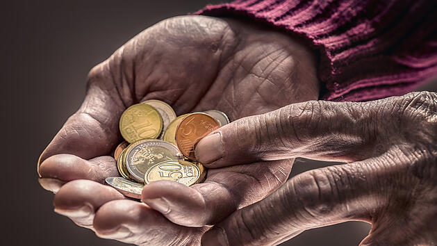 Rente, Geld, Münzen, Euro