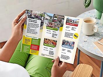 Flyer, Plakate, Banner, und digitale Informationen informieren demnächst die Sonneberger Bürger über die Marktzeiten in der Innenstadt.