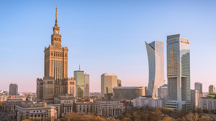 warsaw city skyline poland