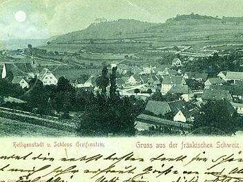 Heiligenstadt auf einer sogenannten "Mondscheinpostkarte", 1898 verschickt Repro: Reinhard Löwisch