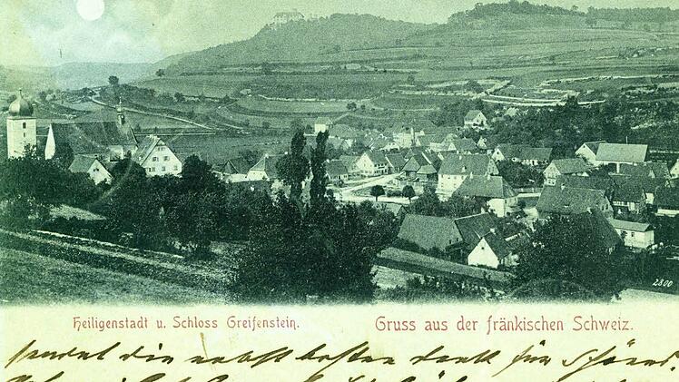 Heiligenstadt auf einer sogenannten "Mondscheinpostkarte", 1898 verschickt Repro: Reinhard Löwisch