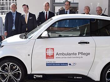 Ein Prototyp aus der "Oertel-e-Flotte" wurde bereits an die Bamberger Caritas übergeben.  Foto: p